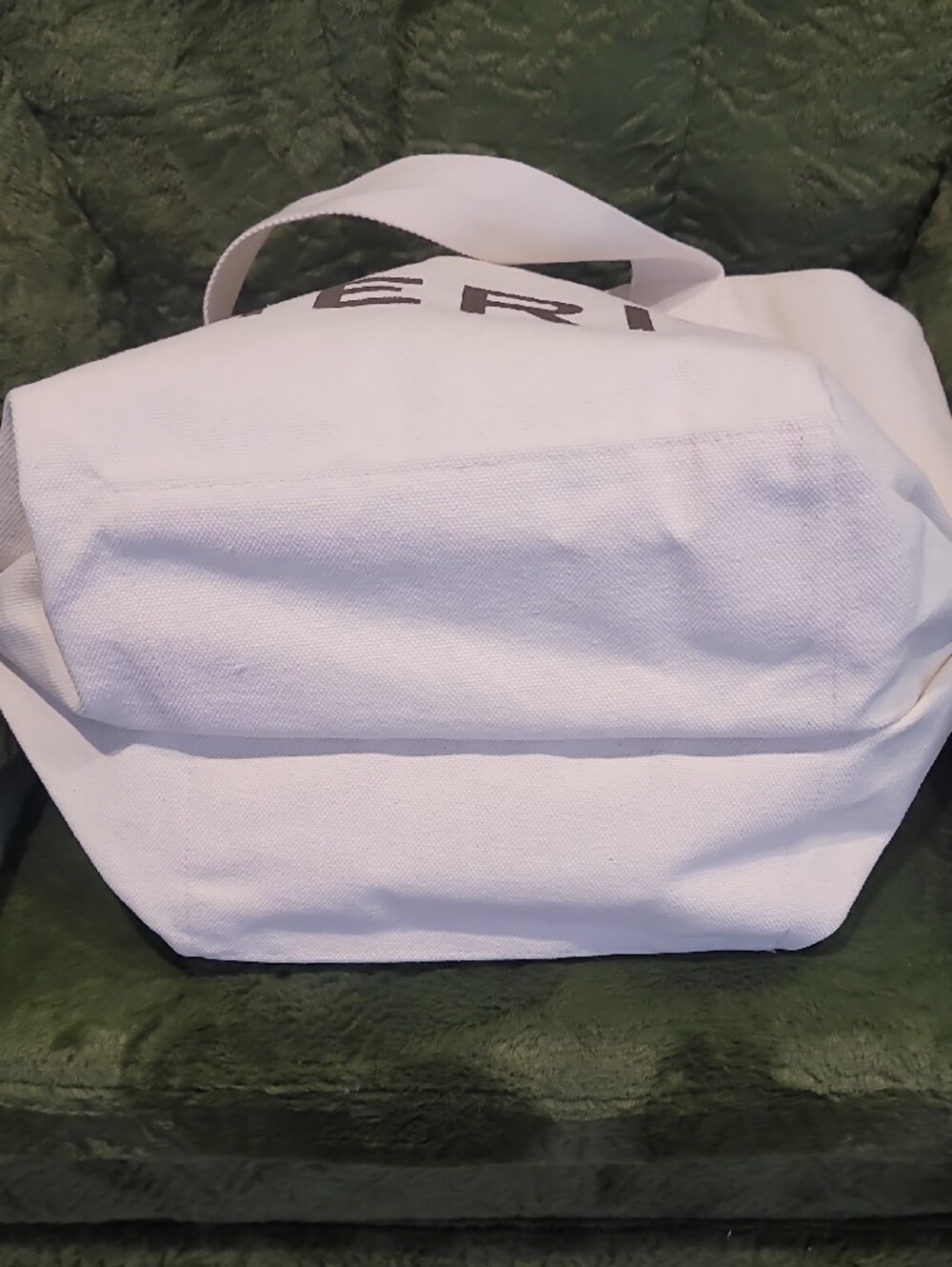 MERIT Canvas Cosmetic Tote Bag in Cream - Picture 9 of 9